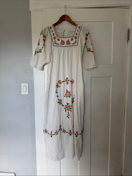 Meadows Dresses & Skirts - White Floral Embroidered Maxi Dress